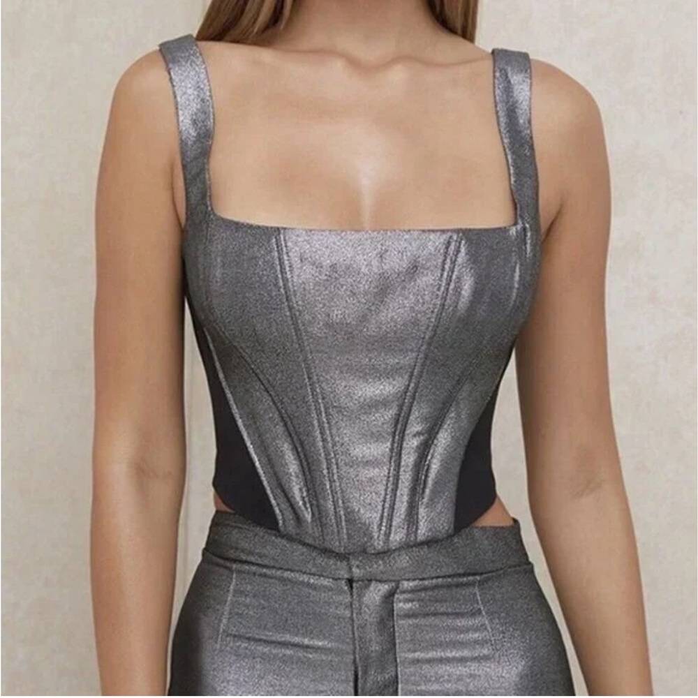 House of CB silver corset top